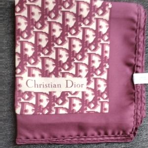 Vintage Christian Dior Oblique Logo Scarf